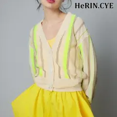 HeRIN.CYE シアーニットカーディガン