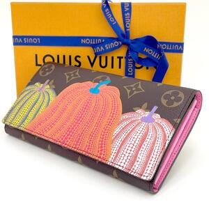 未使用品◆LOUIS VUITTON ルイヴィトン 草間彌生 LV×YK ポルトフォイユサラ NM 長財布 稀少 #1284