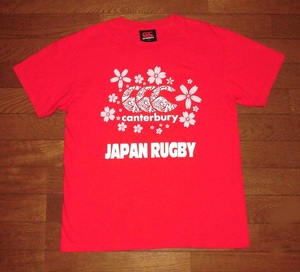 CANTERBURY カンタベリー JAPAN RUGBY Tシャツ 日本代表 ジャパン ラグビー 2018 VS ニュージーランド RED M USED 美品