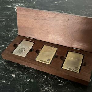 １円スタート　希少　限定品　非売品　美品　ラッキーストライク　zippo ジッポ　セット　木箱入り　ライター