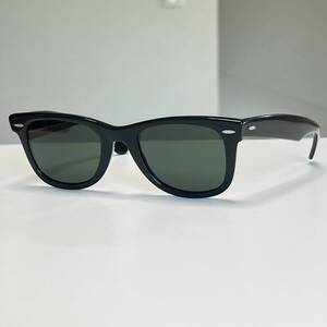 ◆B&L Vintage Ray-Ban USA ボシュロム社製 ヴィンテージ レイバン サングラス ウェイファーラー1 WAYFARER エボニィ ブラック 芯無し