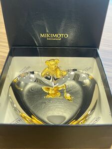 【未使用保管品】 MIKIMOTO ミキモト アクセサリートレイ 小物入れ 小皿 ベア ジュエリートレイ インテリア