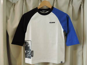  X-LARGE エクストララージ XLARGE Kids ソデ配色マルチ ７分ソデ Tシャツ 白 130サイズ 最新人気商品 送料込　値下げしました！