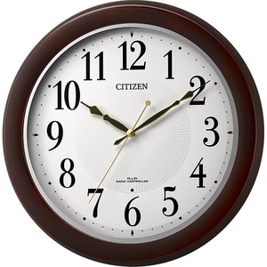 送料無料★特価 新品 正規保証1年★CITIZEN シチズン 国内正規品★8MYA37-006 木枠 電波時計 掛時計★重厚な木枠で応接室 ロビーなどに最適