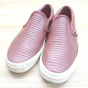 ◇ VANS ヴァンズ 721356 スリッポン サイドゴア ストリ－ト ロ－カットスニーカー サイズ24.5 ボルドー系 メンズ E