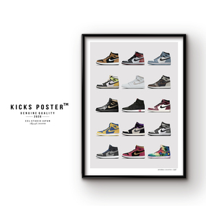 KICKS エアジョーダン1 トロフィールーム PSG UNC 送料無料 ポスターフレーム付き KICKS-AJ108