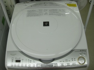 【ハッピー】SHARP シャープ 全自動洗濯乾燥機 8kg洗い 4.5kg乾燥 83L ES-TX8C-W 2019年製 1024041