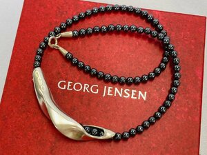 美品★GEORGJENSENジョージ ジェンセン SV925 ネックレス ペンダント ハンスハンセン ヘマタイト アクセサリー★