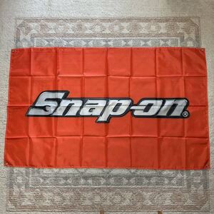 訳あり スナップオン 特大フラッグ 28 フラッグ ロゴ Snap-on 工具 金属製 エンブレム インテリア 装飾 旗 ガレージ装飾 タペストリー