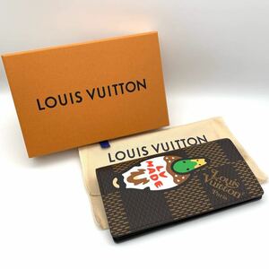 【未使用品】 LOUIS VUITTON ルイヴィトン NIGOコラボ ポルトフォイユ ブラザ ダミエジャイアント 長財布 N60393 カモ 保存袋 箱