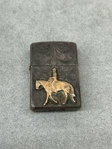 〇 ZIPPO ジッポ スターリングシルバー 手彫り 10K ライター 