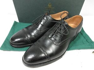 HH超美品 【クロケット&ジョーンズ CROCKETT&JONES】WESTFIELD2 ウエストフィールド2 セミブローグ シューズ 靴(メンズ) 7.5E 黒 30MZA6426