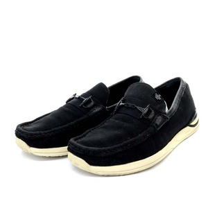 ビズビム VISVIM ABARTH MOC DENIM-FORKビットローファー スリッポン キャンバス 8 26cm 黒 ブラック /YO12 メンズ