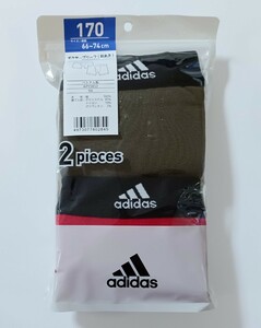 送料無料★アディダス ボクサーパンツ 170cm 2枚セット 前開き カーキグリーン レッド adidas パンツ ボクサーブリーフ