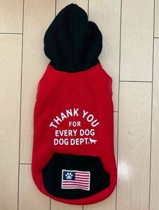 DOGDEPT(ドッグデプト)dogdept 定価7000円位 人気完売品ロゴ入り袖付きパーカーDS 小型犬 散歩 ドッグラン Dogdept ロサンゼルスLA