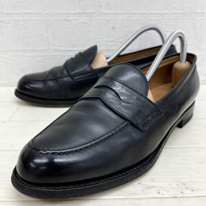 1413◎ REGAL リーガル 靴 ビジネス シューズ コイン ローファー リアル レザー 革靴 カジュアル ブラック メンズ24.5
