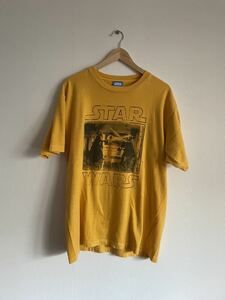 スターウォーズ　Tシャツ イエロー　オビワンケノービ　ダースベーダー