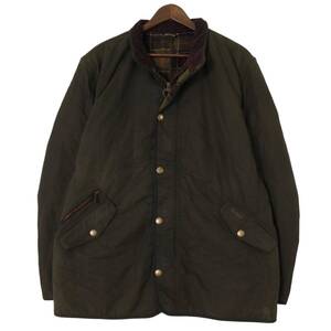 Barbour バブアー EDDERTON エダートン オイルド キルティングジャケット オリーブ (メンズ XL) 中古 古着 A1626