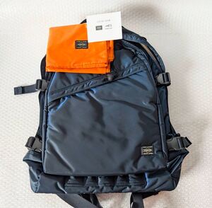 未使用 PORTER TANKER BACKPACK タンカー デイパック リュック バッグ ポーター アイアンブルー XL