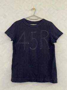 45R Tシャツ サイズ1 レディース 藍 インディゴ 45rpm 45アールピーエム フォーティファイブアール