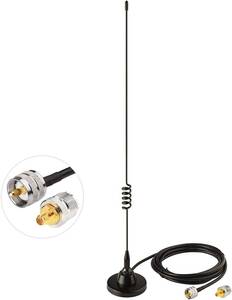 UHF+SMAメス BINGFU VHF UHF 136-174MHz 400-470MHz デュアルバンドアンテナ マグネットベ