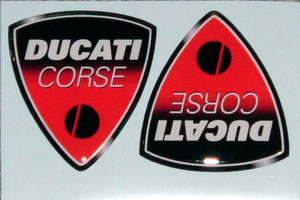 DUCATI CORSE 立体デカール大（レッド）/ドゥカティ