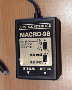 【動作未確認】ジョイスティック コンバータ MACRO-98 JOYSTICK INTERFACE スピタル産業 joystick / キーボード入力 変換 インターフェース