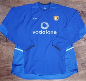 [値下げ交渉] 2002-03 マンチェスターユナイテッド NIKE 3rd 長袖 vodafone 検) 02 2003 MANCHESTER UNITED BLUE L/S BECKHAM ベッカム Y2K