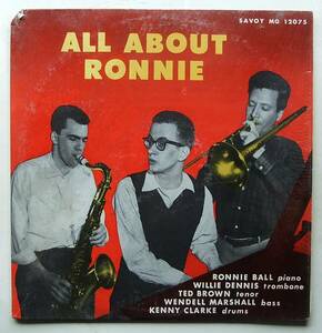 ◆ RONNIE BALL Quintet / All About Ronnie ◆ Savoy MG 12075 (red:RVG:dg:X20) ◆ V