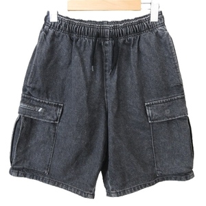 ダブルタップス WTAPS 美品 24ss SHORTS COTTON DENIM ショートパンツ 241WVDT-PTM08 デニム ショーツ 01 黒 ブラック メンズ