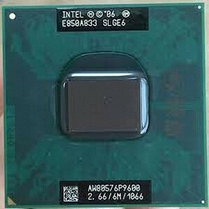 Intel Core 2 Duo P9600 SLGE6 2C 2.67GHz 6MB 25W Socket P AW80576SH0676MG