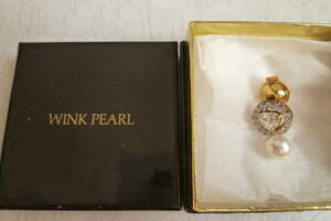 真珠ネクタイピン ハートの綺麗な品 WINK PEARL U.S.A シリアル刻印有