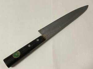 【在銘 包丁 てんぐ】料理包丁 全長約33.5cm 刃渡り約21cm 和包丁 本割込