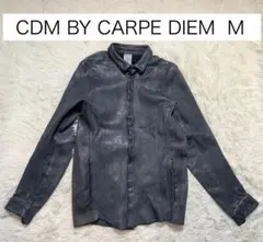 カルペディエム　CDM BY CARPE DIEM レザー　シャツ　M　ブルー系