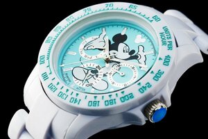 1円～ 1スタ Disney設立100周年記念限定アナザーヘブン×Disney限定/ミッキーマウス別注コラボ時計/美しすぎるティファニーブルー気圧絶