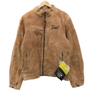 【1円】Fuel Motorcycles フューエル モーターサイクル SIDEWAZE JACKET レザージャケット スエード ブラウン系 XL [240101178721]