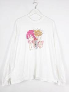 ジュンイナガワ Jun Inagawa KOBE MELLOW CRUISE Tシャツ プリント クルーネック オーバーサイズ 長袖 L ホワイト 中古