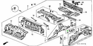 ホンダ NSX ABA-NA2 リヤーサイドロアー メンバー R 右 MEMBER R RR SIDE LOWER Genuine HONDA 純正 JDM OEM メーカー純正品