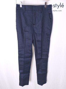 J391 [未使用品] YANUK ヤヌーク パンツ S ネイビー Slim Tapered Pants 57101313 レディース | G★