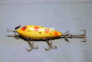 VINTAGE WOODEN LURE HEDDON GLASS EYE TOILET RIG（ZA17-387　）USA MADE #OLDLURE #ARTLURE_VINTAGE ＃ヴィンテージルアー