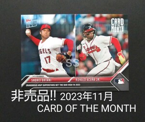 非売品!!【大谷翔平】ToppsNow M-NOV CARD OF THE MONTH リワードプログラム Shohei Ohtani topps now 2023 Acuna jr.※ 月間MVP