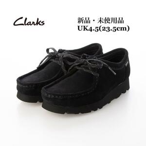 Clarks クラークス Wallabee gtX ワラビー ゴアテックス ブラックスエード レディースシューズ モカシン UK4.5