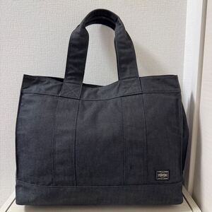 【新品同様】PORTER ポーター スモーキー SMOKY トートバッグ （L）592-06576 ブラック　黒　ハンドバッグ