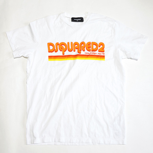 20SS ディースクエアード ロゴ レディース オーバーサイズ Tシャツ 半袖 白 ホワイト s72gd0224 DSQUARE2