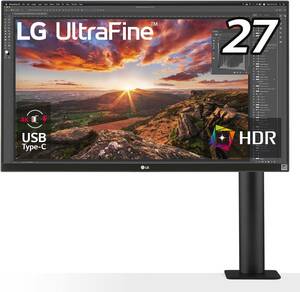 【新品、未使用】LG UltraFine Display Ergo 27UN880-B 27インチ / 4K / HDR / IPS液晶 非光沢 / エルゴノミクス モニター ディスプレイ
