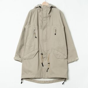 【1円スタート】zucca ズッカ GORE-TEX フード付きコート マウンテンパーカー ポリエステルコットン カジュアル ベージュ M レディース