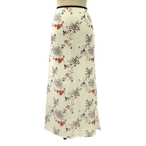 【美品】 Mame Kurogouchi / マメクロゴウチ | Flower Printed skirt バックスリットスカート | 2 | ホワイト | レディース