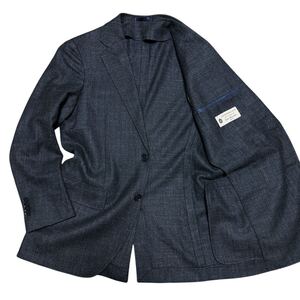 TOMORROWLAND PILGRIM トゥモローランドピルグリム ウールシルクカシミヤ 2Bテーラードジャケット Loro Piana Silk Air ネイビー 44 S相当