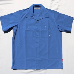 Lサイズ BLUCO ブルコ スタンダード 半袖ワークシャツ BLUE ブルー STANDARD WORK SHIRTS S/S