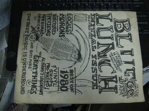 BLUE LUNCH initial issue DEC.1980 U.S.ミニコミ RAMONES DEAD KENNEDYS FLESHTONES MORONS 